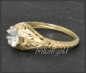 Mobile Preview: Diamant Ring mit 0,99ct Brillant, 585 Ggold, Antik Design